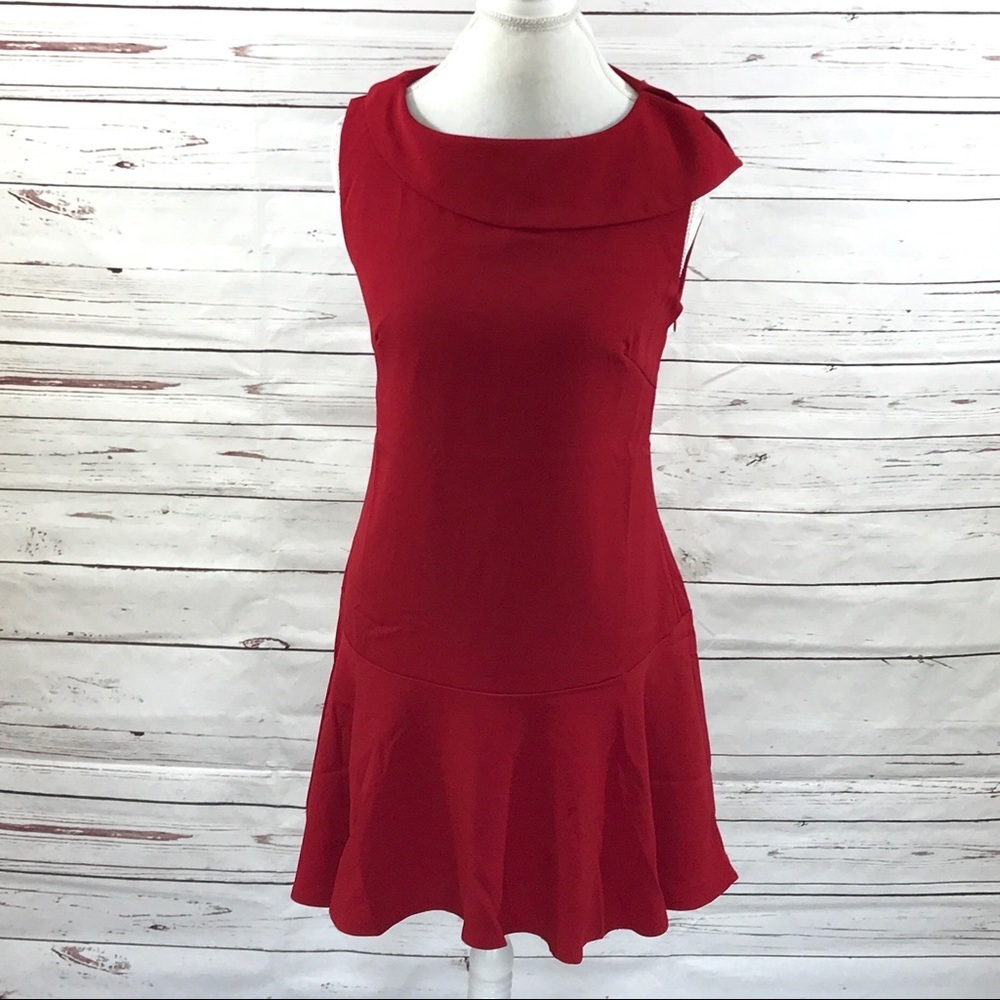 Aryeh A-Line Dress Red‎ Sleeveless Size M